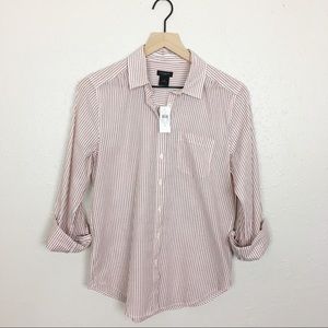 5/$25 NWT Ann Taylor button up stripe career basic